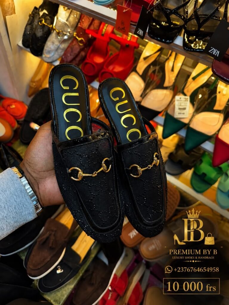 Black Gucci Horsebit Loafer Mules