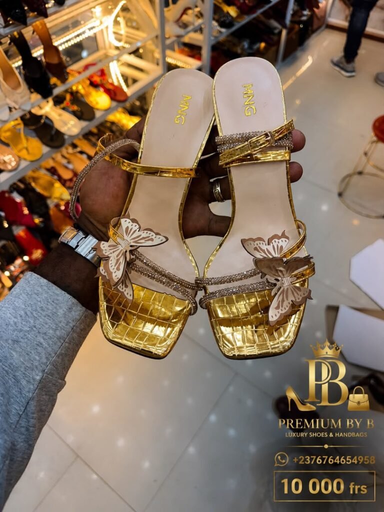 Gold Butterfly MNG Sandals