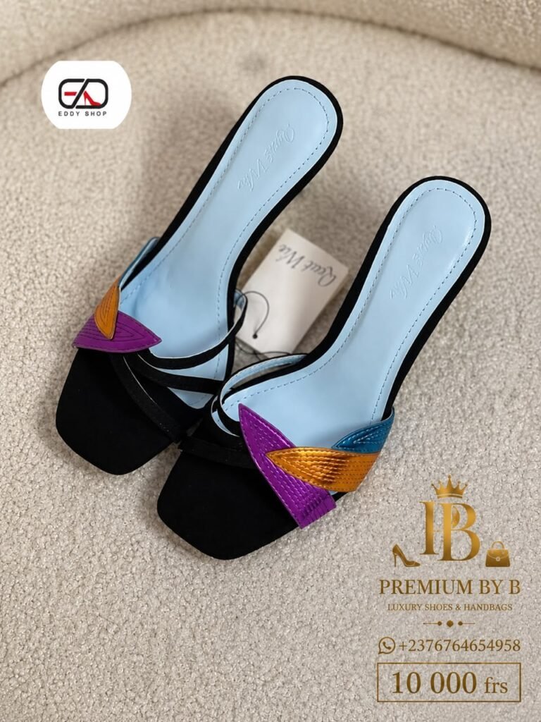 Multicolor Leaf Heel Sandals